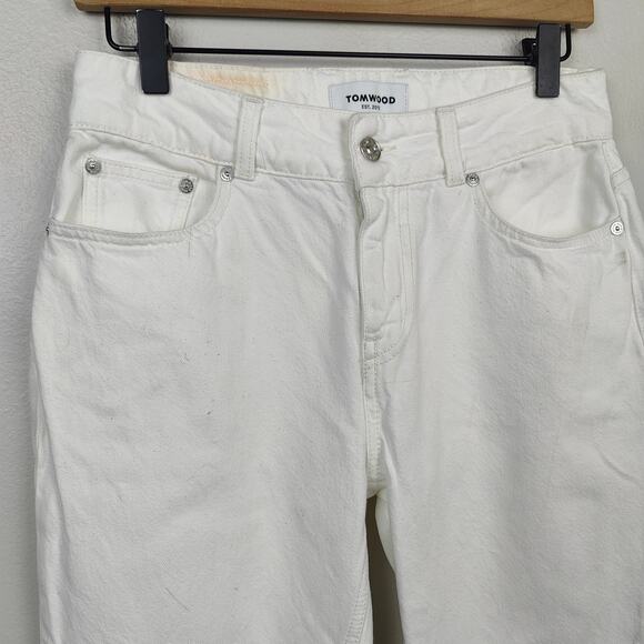 Tom Wood W Straight Jeans Womens 27x30 Vintage White Denim Relaxed Fit - Picture 2 of 8